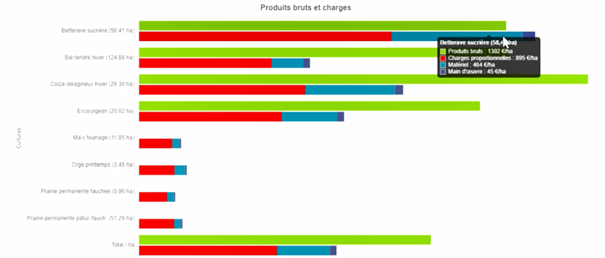Produits et charges brutes