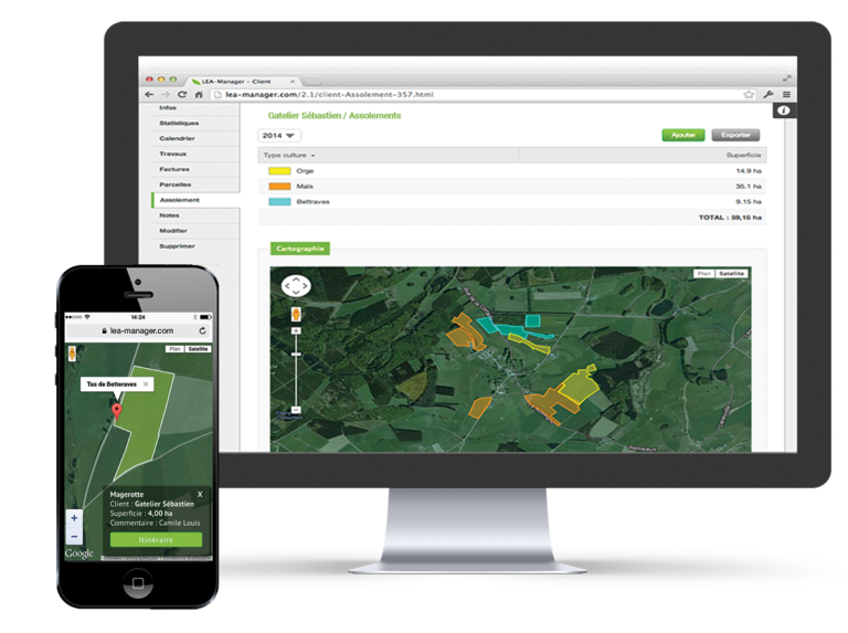 LEA, une suite logicielle dédiée à la gestion des travaux agricoles