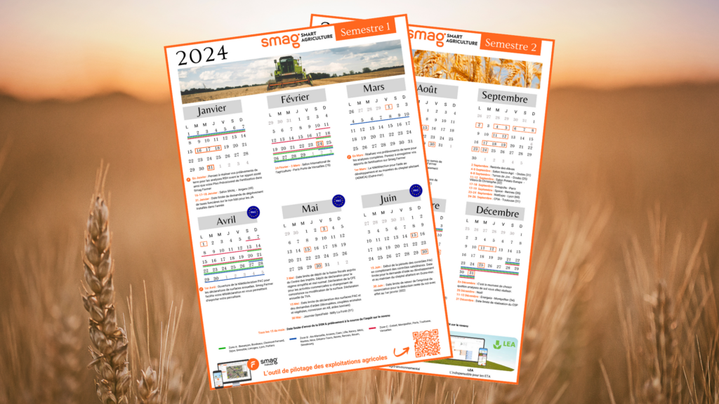 Calendrier agricole 2024 SMAG